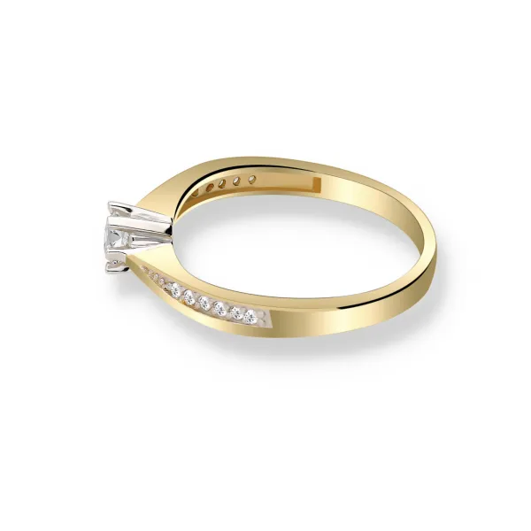 Pierścionek Złoty Z Brylantami 0,21ct RS0258