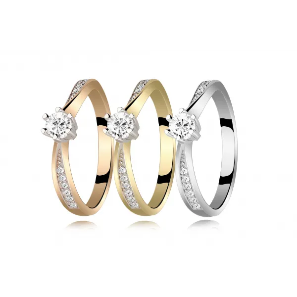 Pierścionek Złoty Z Brylantami 0,21ct RS0258