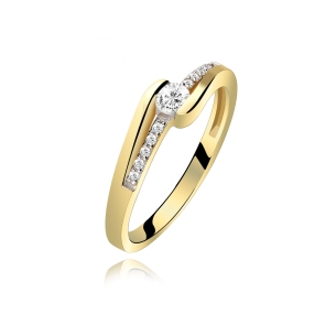 Pierścionek Złoty Z Brylantami 0,20ct RS0280