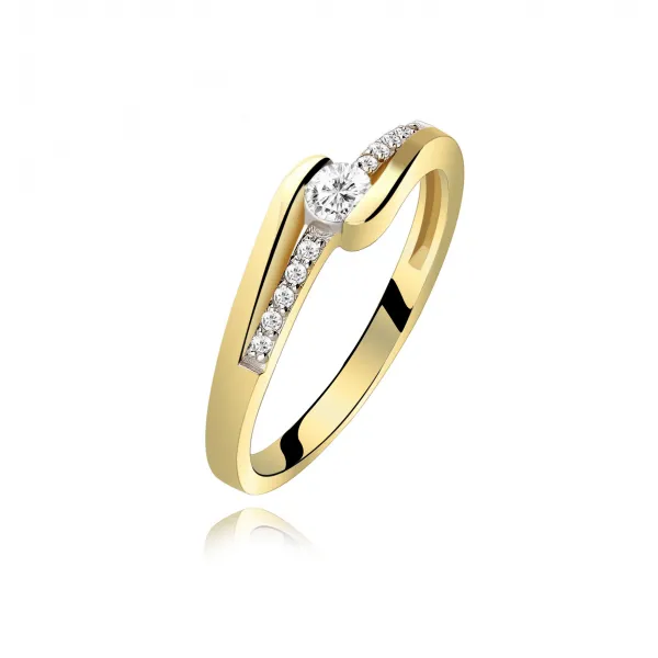 Pierścionek Złoty Z Brylantami 0,20ct RS0280