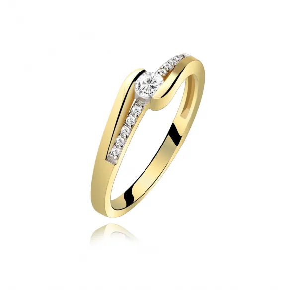 Pierścionek Złoty Z Brylantami 0,20ct RS0280