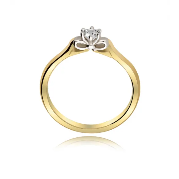 Pierścionek Złoty Z Brylantem 0,15ct RS0377