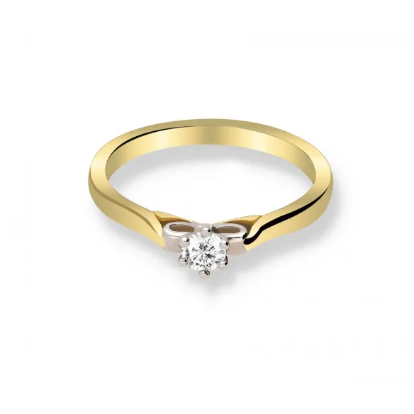 Pierścionek Złoty Z Brylantem 0,15ct RS0377