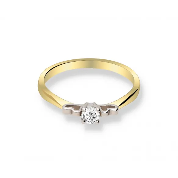Pierścionek Złoty Z Brylantem 0,15ct RS0267