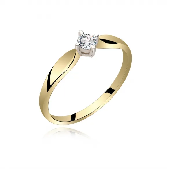 Pierścionek Złoty Z Brylantem 0,15ct RS0434