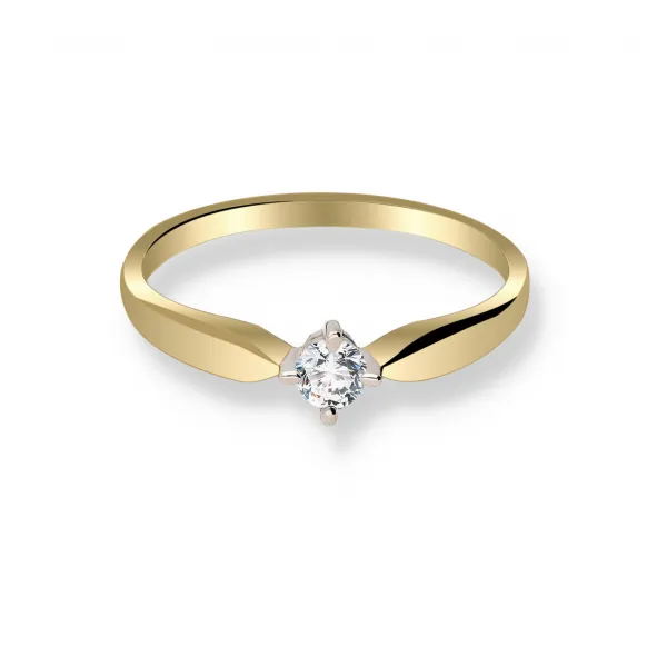 Pierścionek Złoty Z Brylantem 0,15ct RS0434