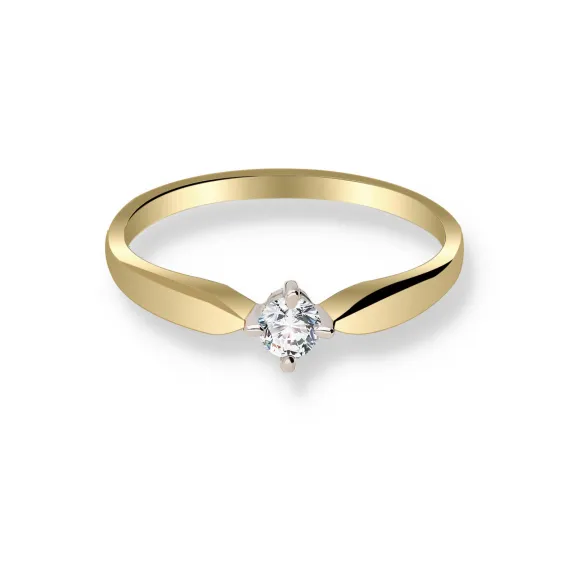 Pierścionek Złoty Z Brylantem 0,15ct RS0434