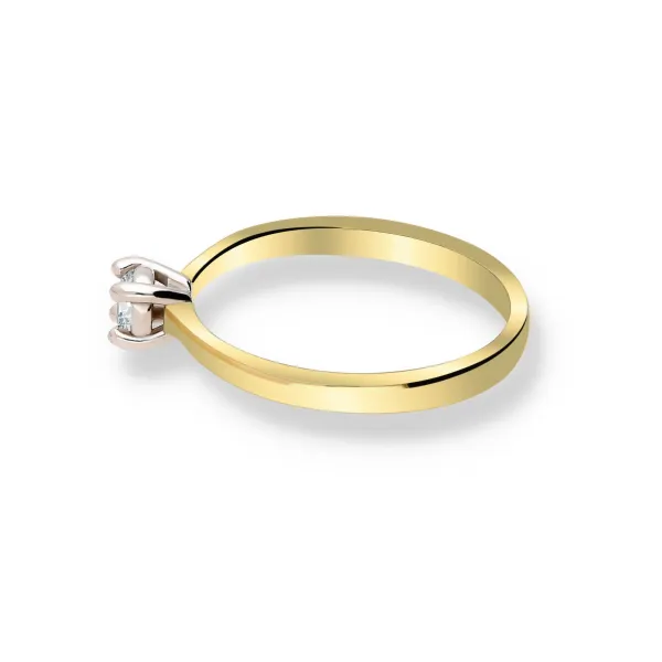 Pierścionek Złoty Z Brylantem 0,15ct RS0389