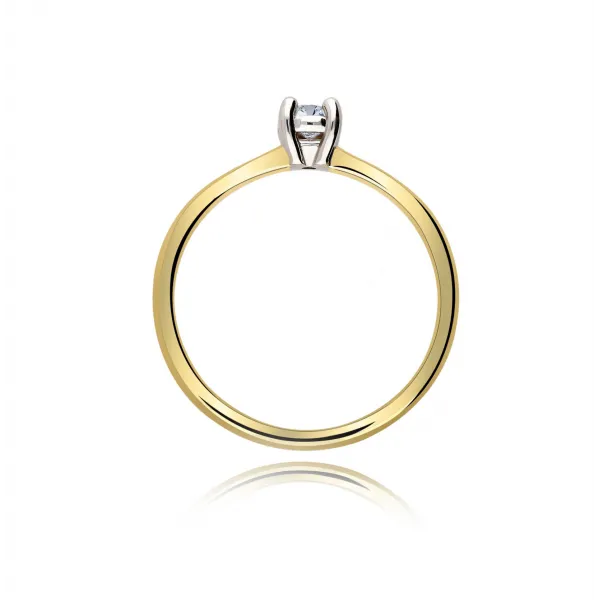 Pierścionek Złoty Z Brylantem 0,15ct RS0389