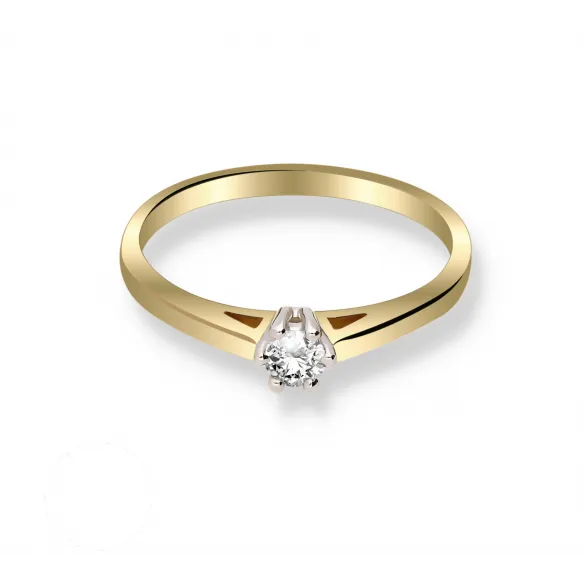 Pierścionek Złoty Z Brylantem 0,15ct RS0328