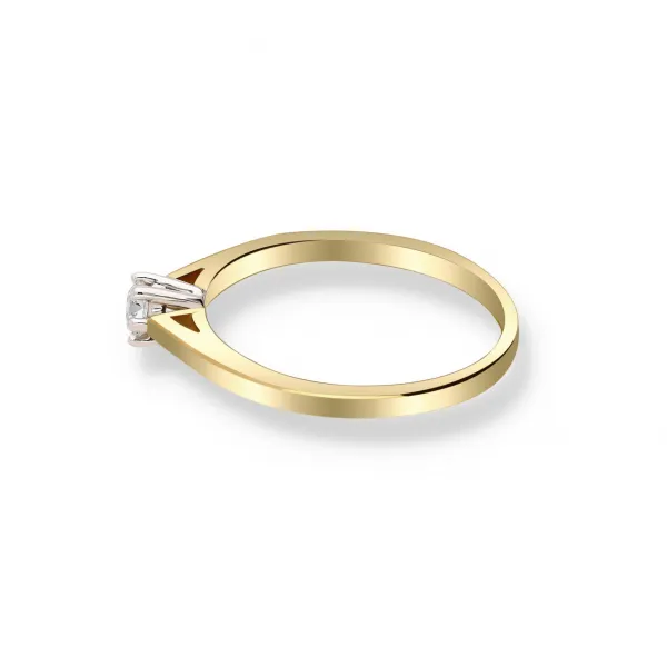 Pierścionek Złoty Z Brylantem 0,15ct RS0328