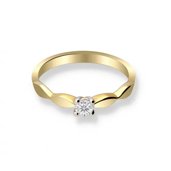 Pierścionek Złoty Z Brylantem 0,15ct RS0360