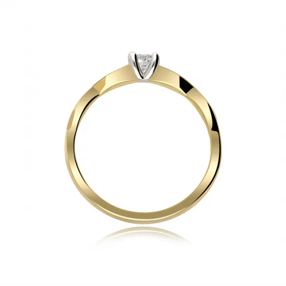 Pierścionek Złoty Z Brylantem 0,15ct RS0360