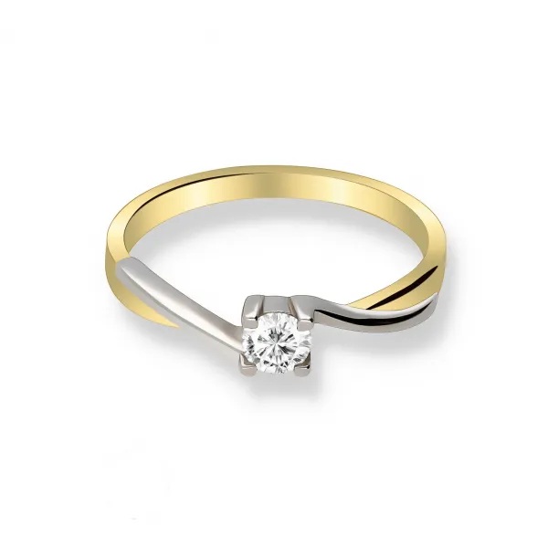 Pierścionek Złoty Z Brylantem 0,20ct RS0248