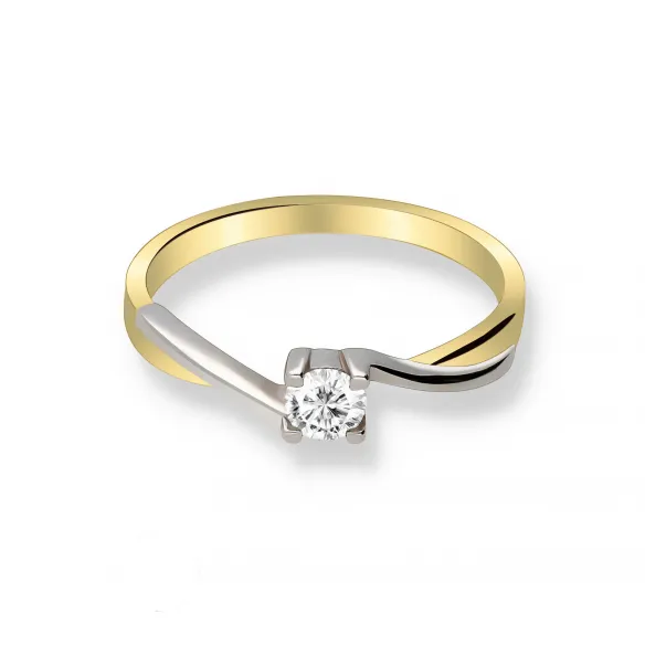 Pierścionek Złoty Z Brylantem 0,20ct RS0248