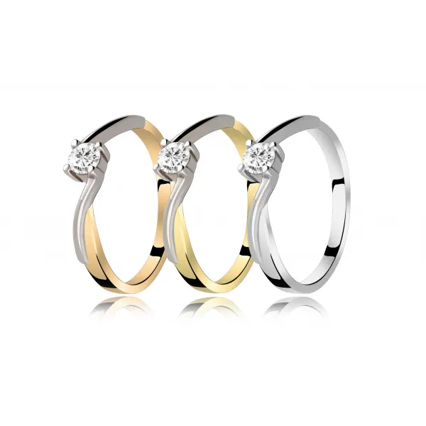 Pierścionek Złoty Z Brylantem 0,20ct RS0248