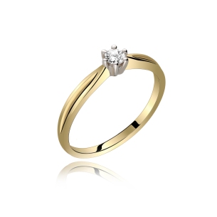 Pierścionek Złoty Z Brylantem 0,15ct RS0445