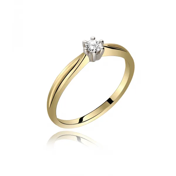 Pierścionek Złoty Z Brylantem 0,15ct RS0445