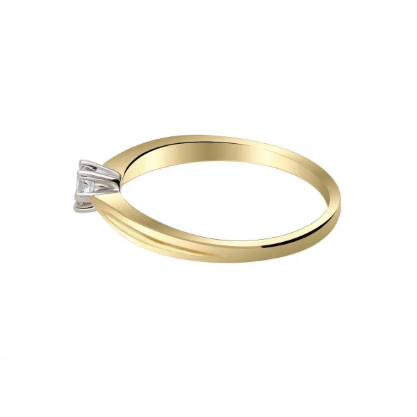 Pierścionek Złoty Z Brylantem 0,15ct RS0445