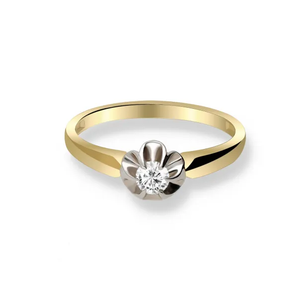 Pierścionek Złoty Z Brylantem 0,15ct RS0157