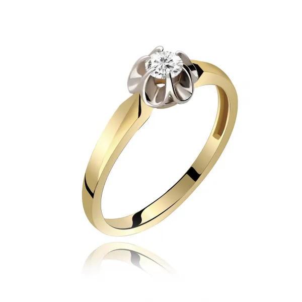 Pierścionek Złoty Z Brylantem 0,15ct RS0157