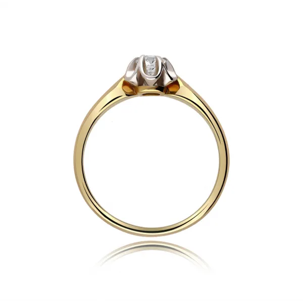 Pierścionek Złoty Z Brylantem 0,15ct RS0157