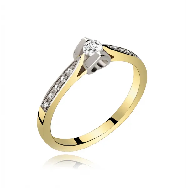 Pierścionek Złoty Z Brylantami 0,15ct RS0383BIS