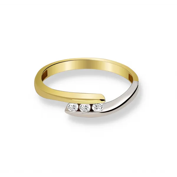 Pierścionek Złoty Z Brylantami 0,09ct RS0027