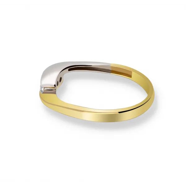 Pierścionek Złoty Z Brylantami 0,09ct RS0027