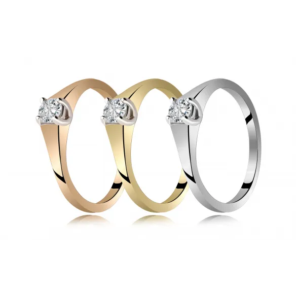 Pierścionek Złoty Z Brylantem 0,20ct RS0363