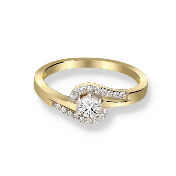 Pierścionek Złoty Z Brylantami 0,29ct RS0340