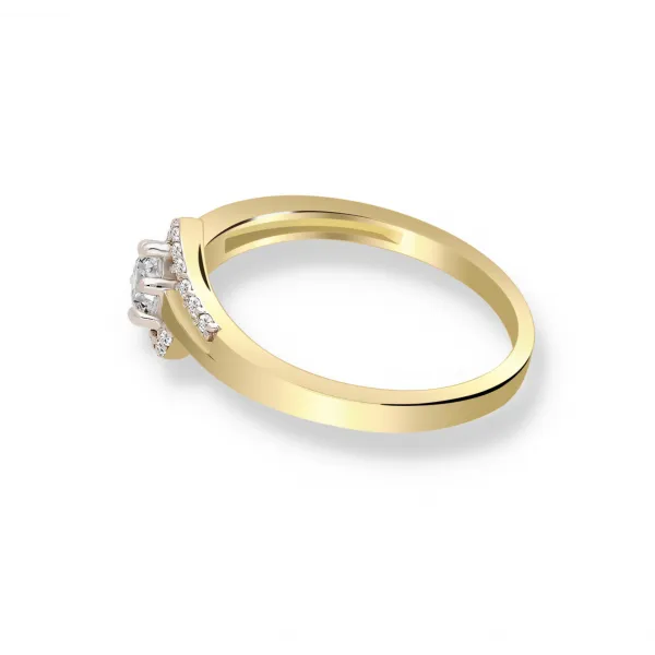 Pierścionek Złoty Z Brylantami 0,29ct RS0340