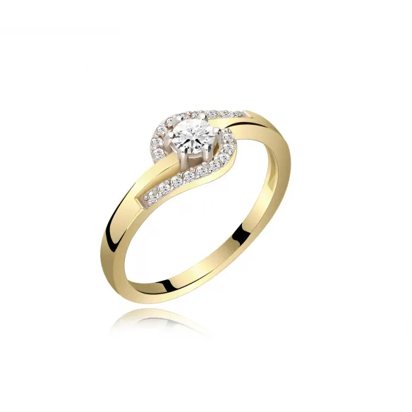 Pierścionek Złoty Z Brylantami 0,29ct RS0340