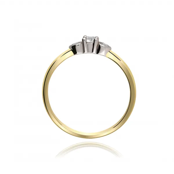 Pierścionek Złoty Z Brylantami 0,13ct RS0264
