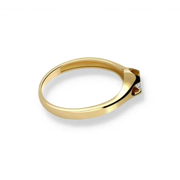 Pierścionek Złoty Z Brylantem 0,10ct RS0101