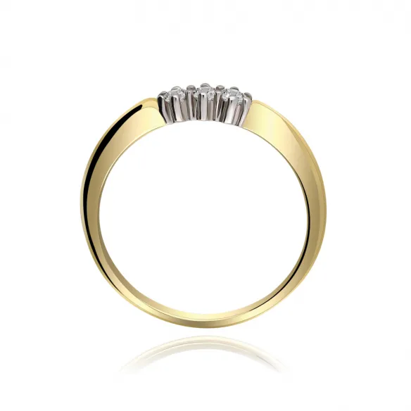 Pierścionek Złoty Z Brylantami 0,12ct RS0052
