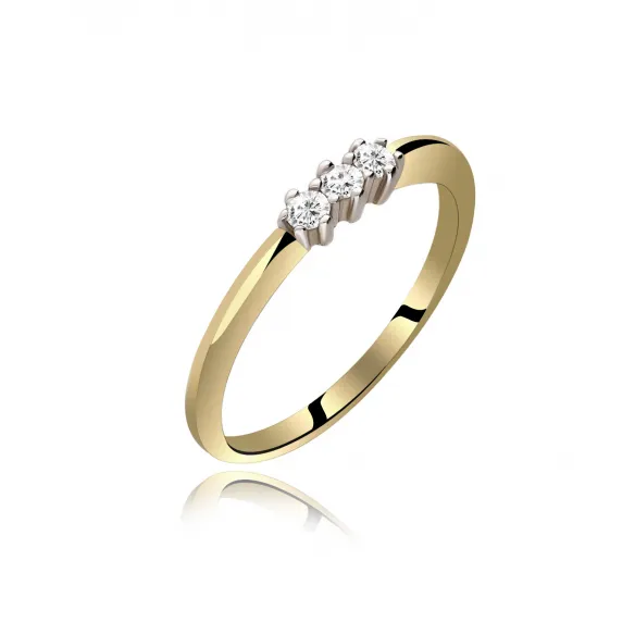 Pierścionek Złoty Z Brylantami 0,12ct RS0052