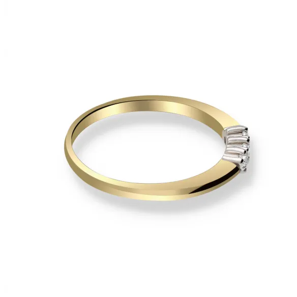 Pierścionek Złoty Z Brylantami 0,12ct RS0052