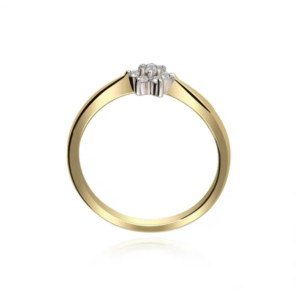 Pierścionek Złoty Z Brylantami 0,12ct RS0372