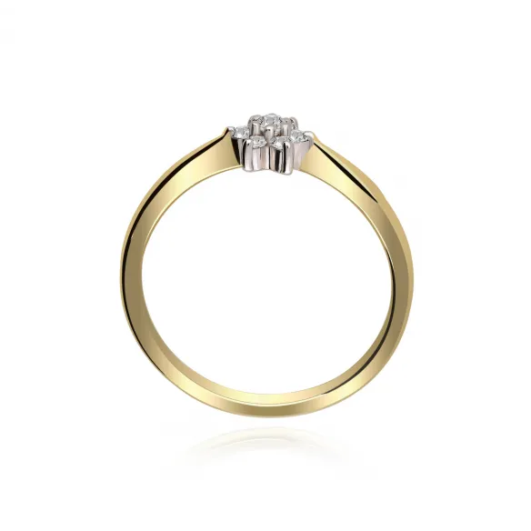 Pierścionek Złoty Z Brylantami 0,12ct RS0372