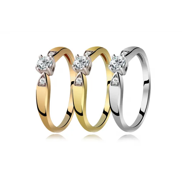 Pierścionek Złoty Z Brylantami 0,23ct RS0346BIS