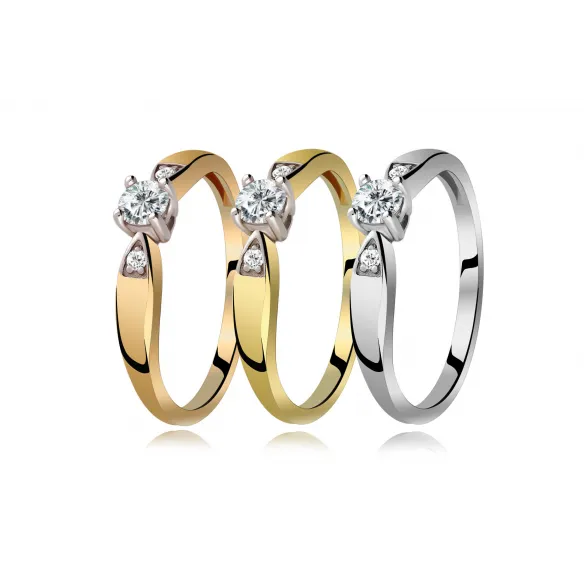 Pierścionek Złoty Z Brylantami 0,23ct RS0346BIS