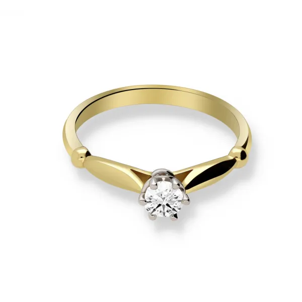 Pierścionek Złoty Z Brylantem 0,25ct RS0498