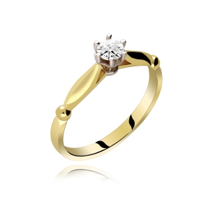Pierścionek Złoty Z Brylantem 0,25ct RS0498
