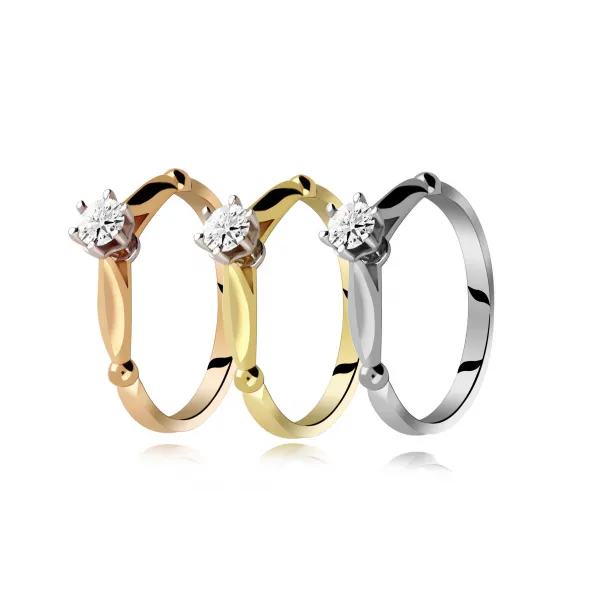 Pierścionek Złoty Z Brylantem 0,25ct RS0498