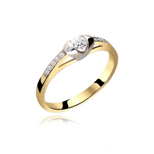 Pierścionek Złoty Z Brylantami 0,20ct RS0256