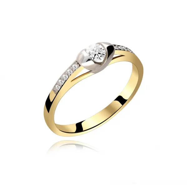Pierścionek Złoty Z Brylantami 0,20ct RS0256