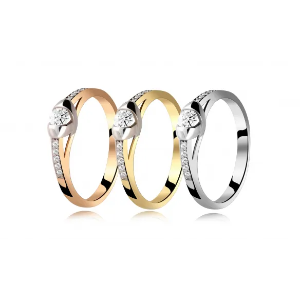 Pierścionek Złoty Z Brylantami 0,20ct RS0256