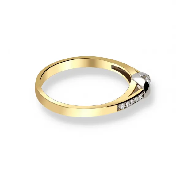 Pierścionek Złoty Z Brylantami 0,20ct RS0256