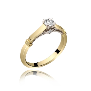 Pierścionek Złoty Z Brylantami 0,22ct RSTB031